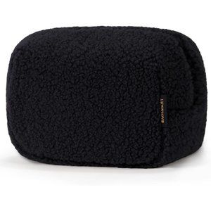 BAGSMART Women Winter Sherpa Warm Soft Puffy Cosmetic Pouch Compact Make Up Bag